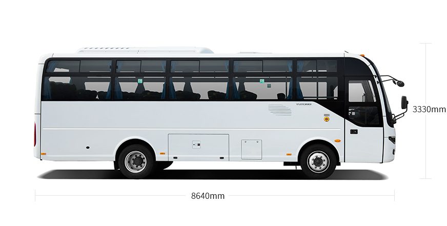 Vista lateral y cotas del ZK6860D